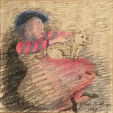 Lublin Graphics Artwork named Fille Avec Chat Blanc , By Artist Boulanger G. Rodo