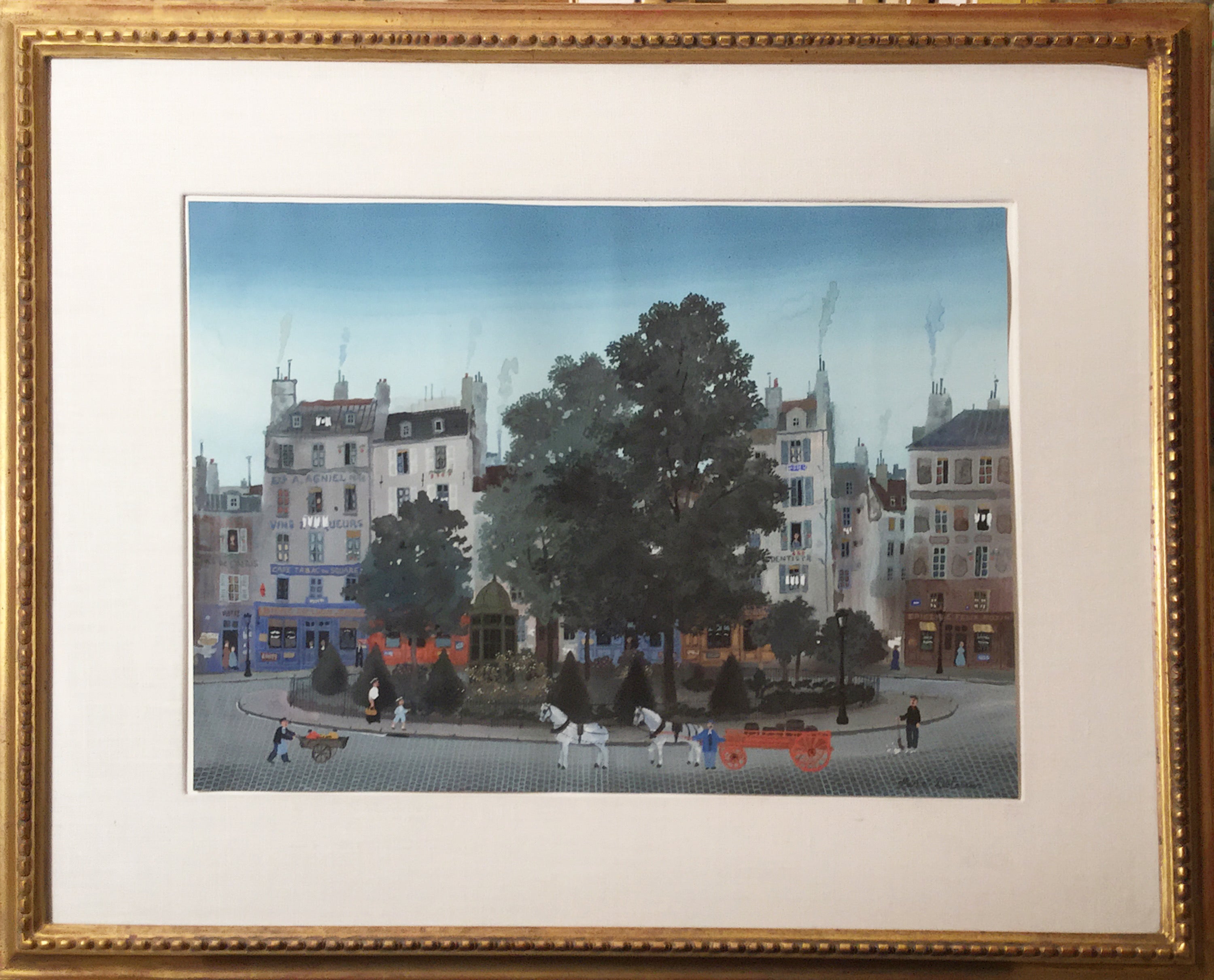 Delacroix Le Square (Gouache on paper framed) – The Lublin Archive