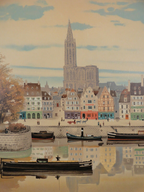 Lublin Graphics Artwork named La Cathedrale de Strasbourg , By Artist Delacroix Michel