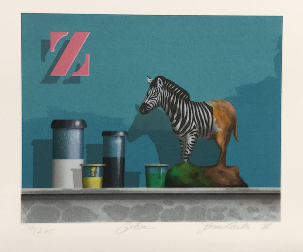 Lublin Graphics Artwork named Toy Maker Zebra , By Artist Carter James