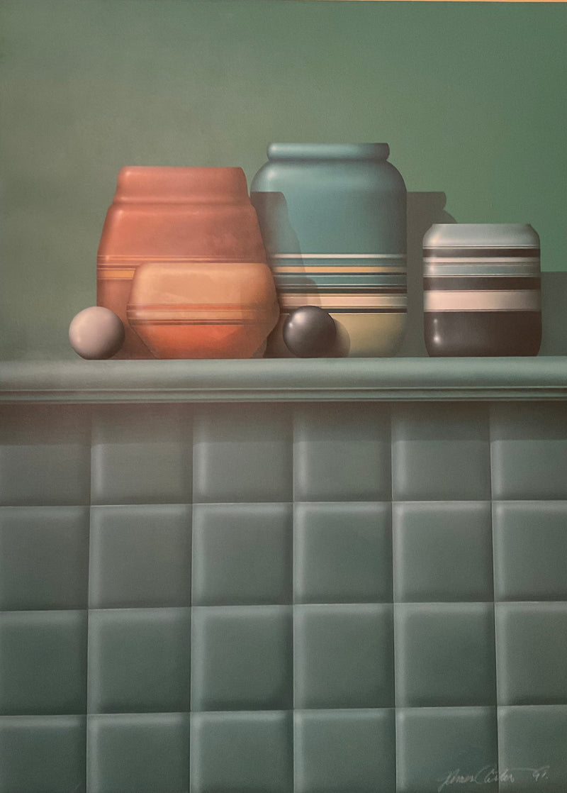 Carter Still Life with Blue Tiles